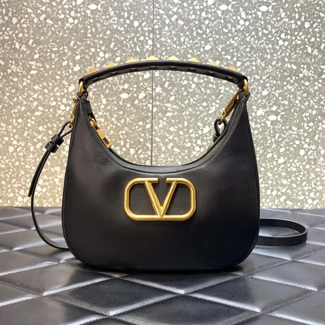 First bag ru VALENTINO STUD SIGN CALFSKIN HOBO BAG