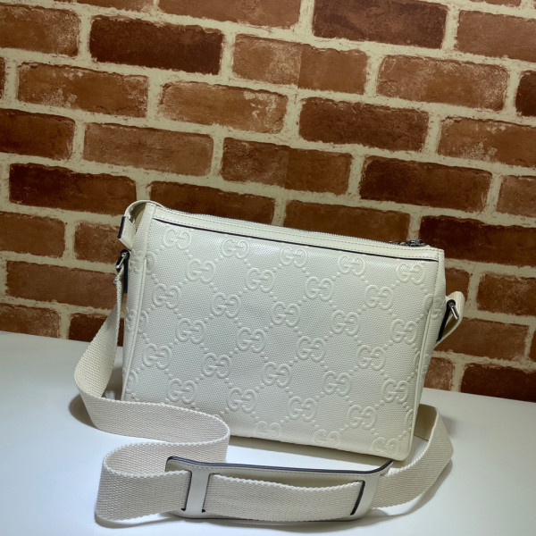 HOT SALE GUCCI GG embossed messenger bag