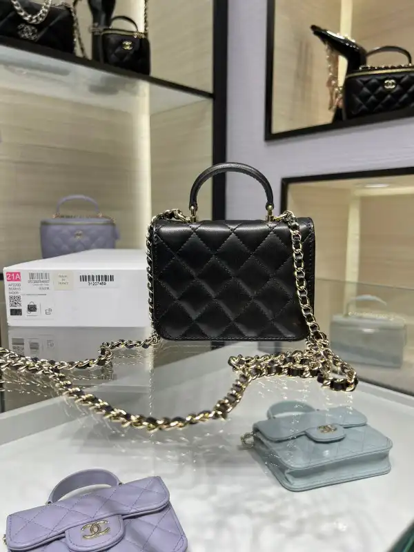 CHANEL FLAP COIN PURSE WITH CHAIN