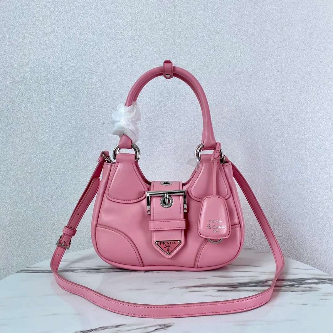 HOT SALE PRADA Moon padded nappa-leather bag