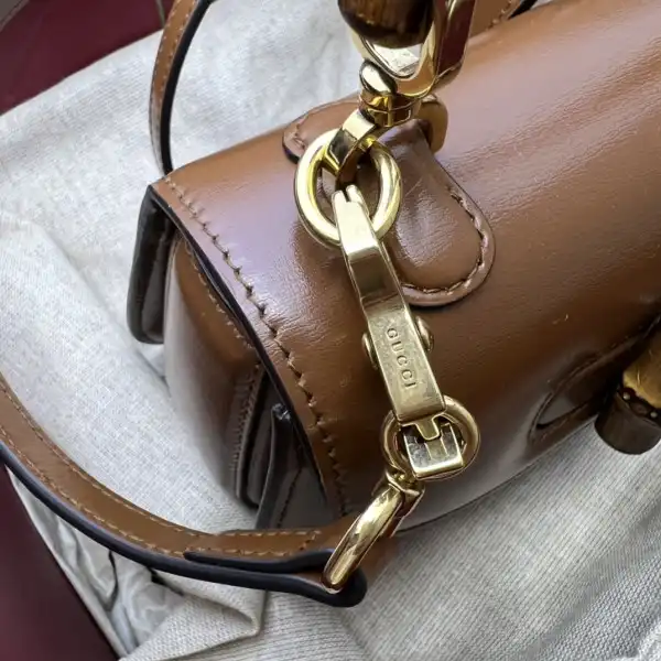 GUCCI Mini Top Handle Bag With Bamboo