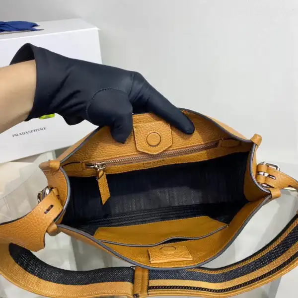 First bag ru PRADA Leather hobo bag