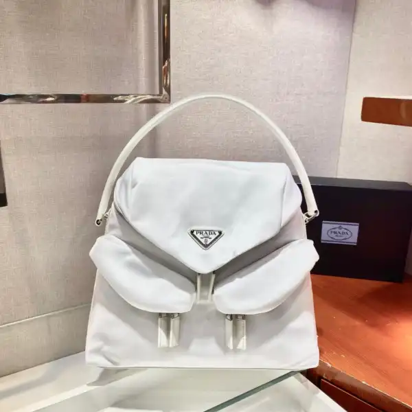 PRADA Signaux nylon and leather hobo bag