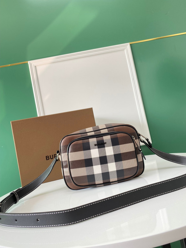 HOT SALE BURBERRY Check Crossbody Bag