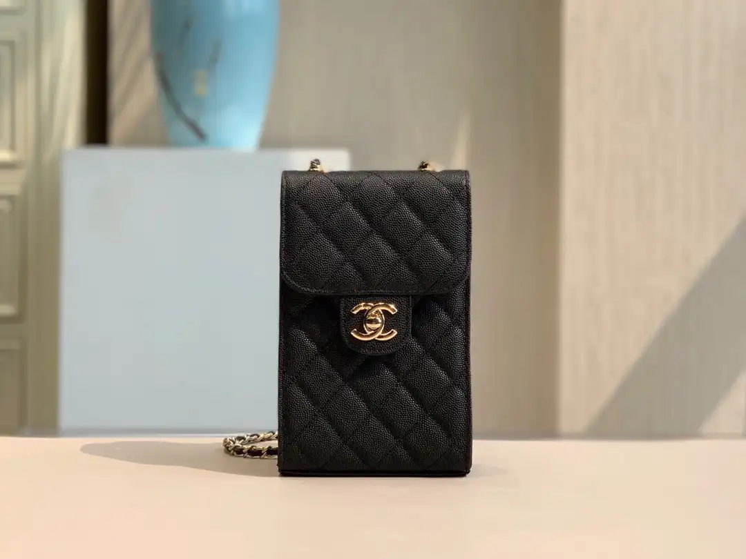 CHANEL PHONE HOLDER WITH CHAIN