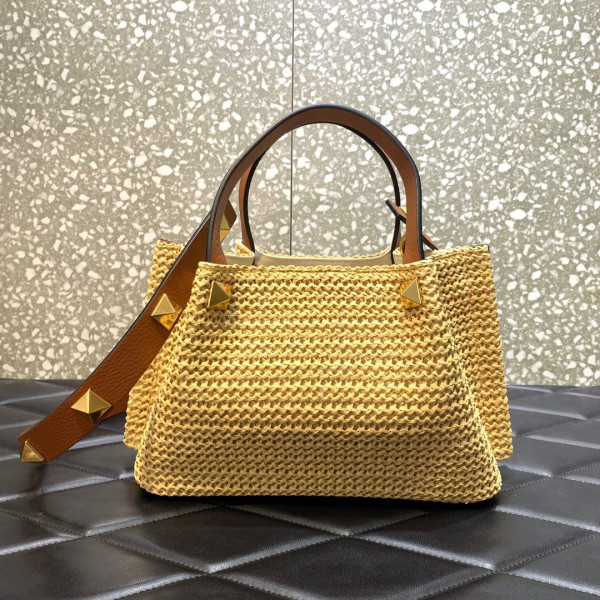 HOT SALE VALENTINO SMALL STRAW SUMMER TOTE