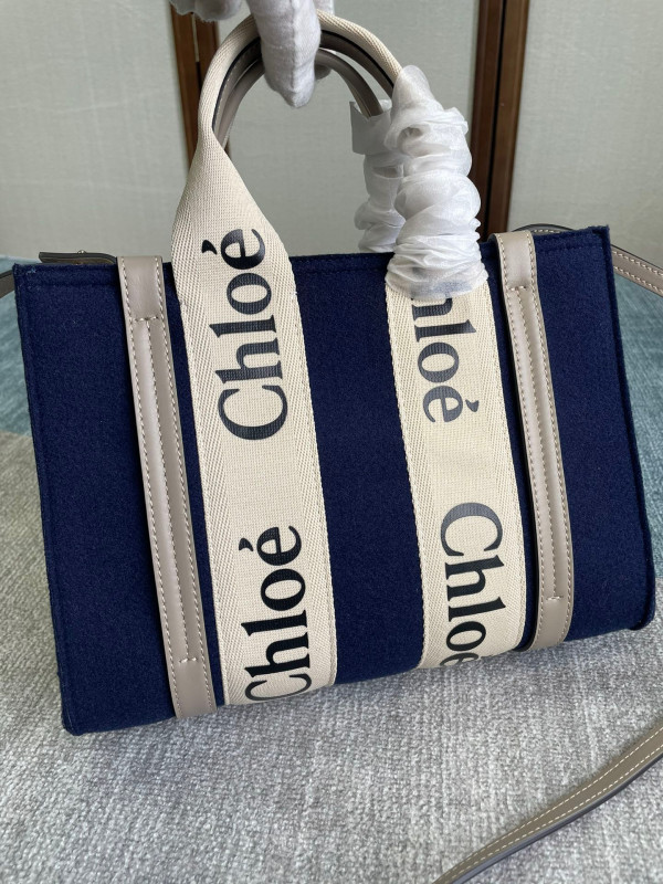 HOT SALE CHLOÉ SMALL WOODY TOTE BAG WITH STRAP