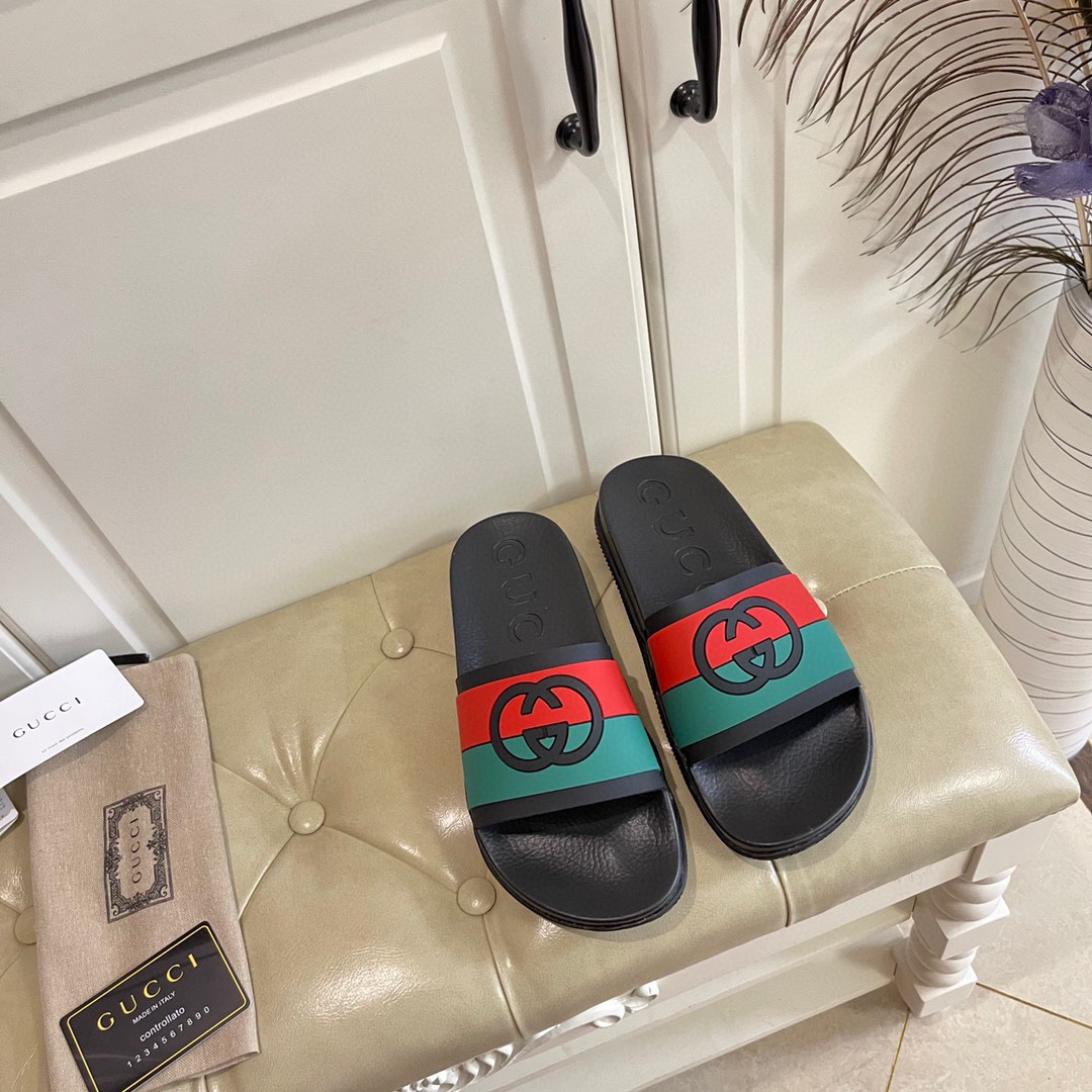 HOT SALE GUCCI Interlocking G slide sandal