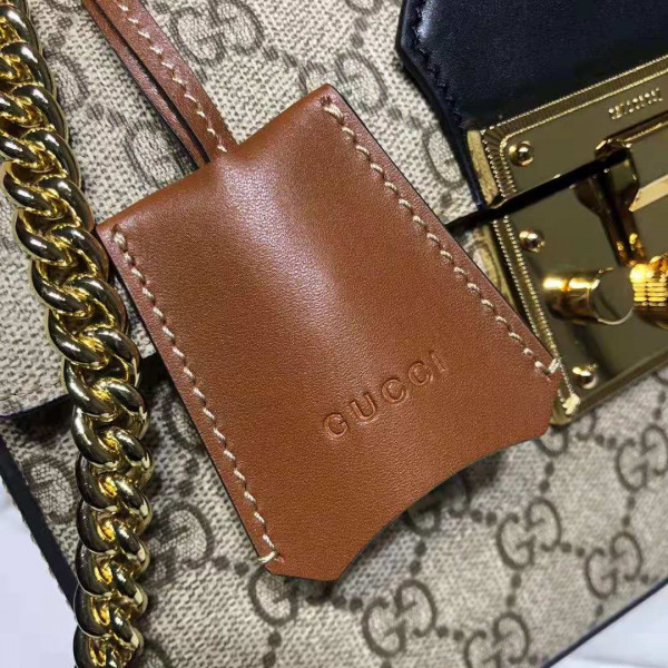 HOT SALE GUCCI Padlock GG small bamboo shoulder bag