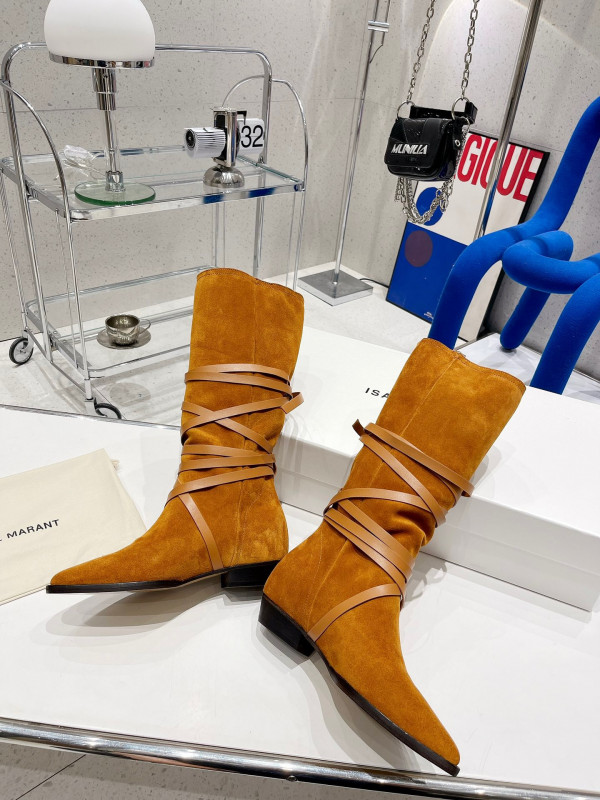 HOT SALE ISABEL MARANT Siane suede knee-high boots