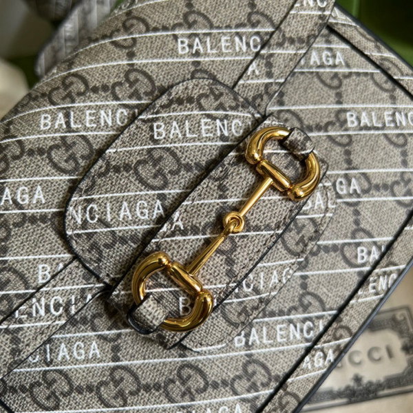 HOT SALE GUCCI X BALENCIAGA Horsebit 1955 mini bag