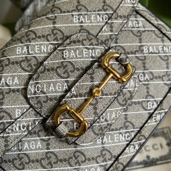 GUCCI X BALENCIAGA Horsebit 1955 mini bag