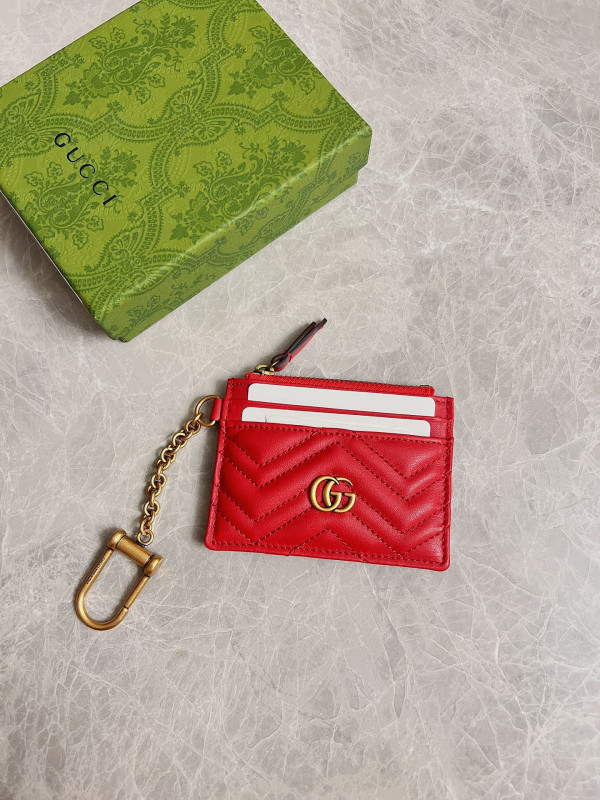 HOT SALE Gucci GG Marmont keychain wallet