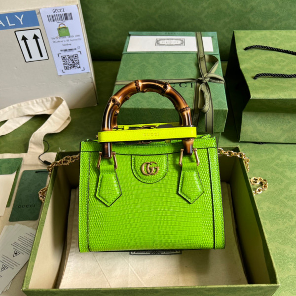 HOT SALE Gucci Diana lizard mini bag