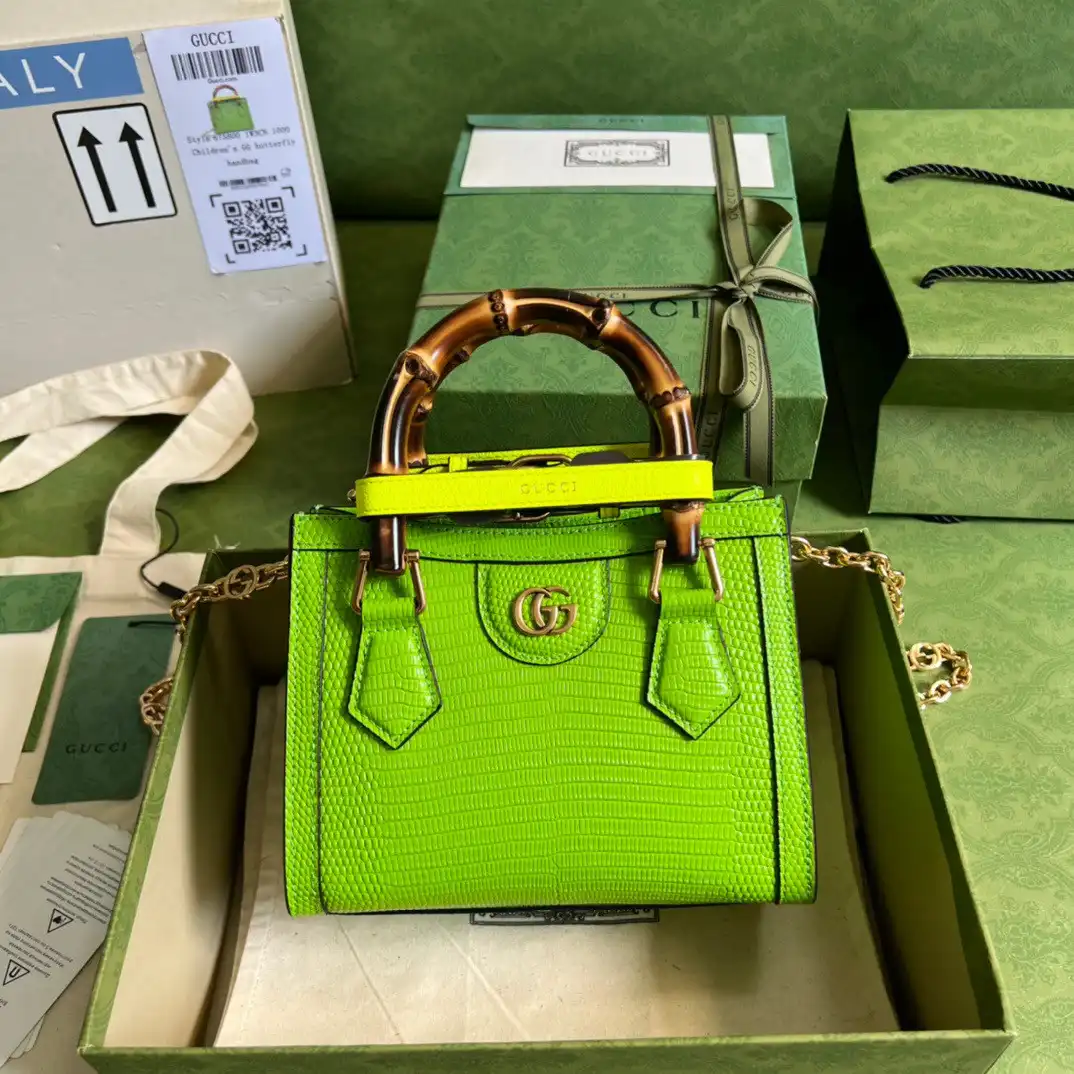 Gucci Diana lizard mini bag