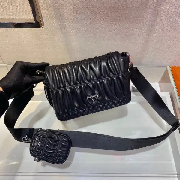 Prada Gaufré nappa leather shoulder bag