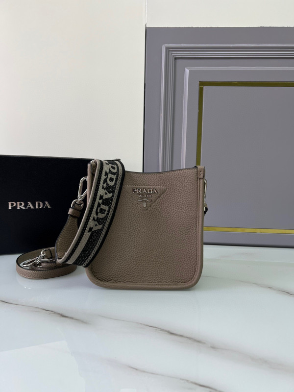 HOT SALE PRADA Leather mini shoulder bag