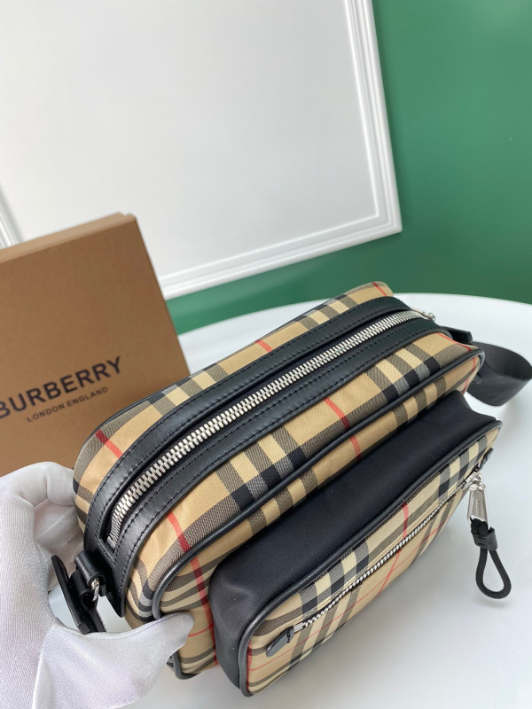 [FREE SHIPPING] BURBERRY Vintage Check and Leather Crossbody Bag