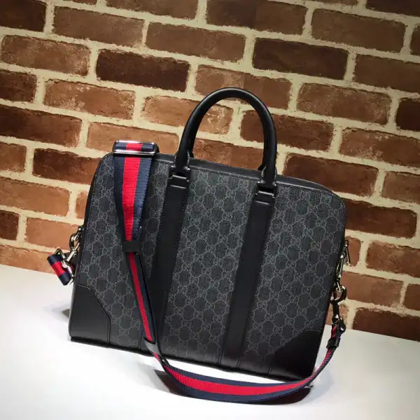 GUCCI GG Black briefcase