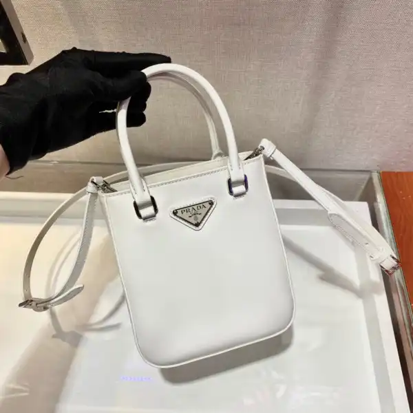 First bag ru PRADA Small brushed leather tote