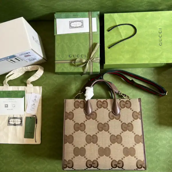 First Bag Ru GUCCI Tote bag with jumbo GG