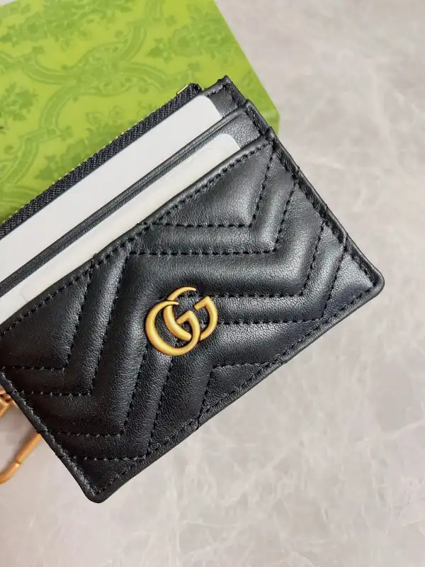 Affordable Gucci GG Marmont keychain wallet