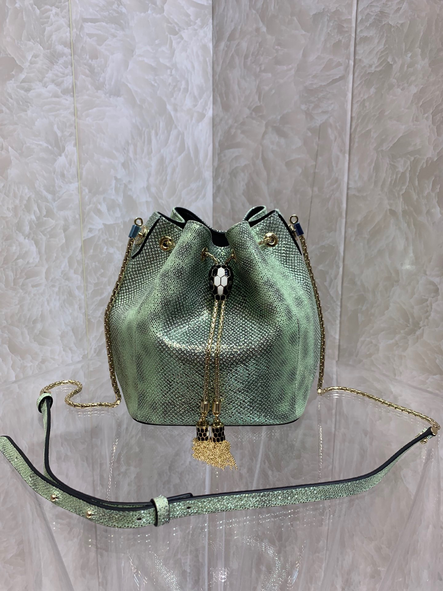 HOT SALE BVLGARI SERPENTI FOREVER BUCKET BAG