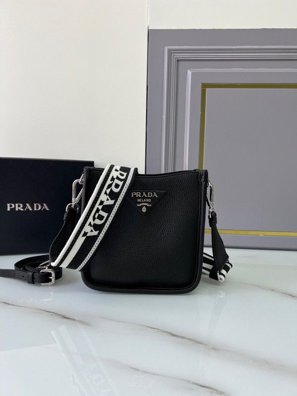 HOT SALE PRADA Leather mini shoulder bag