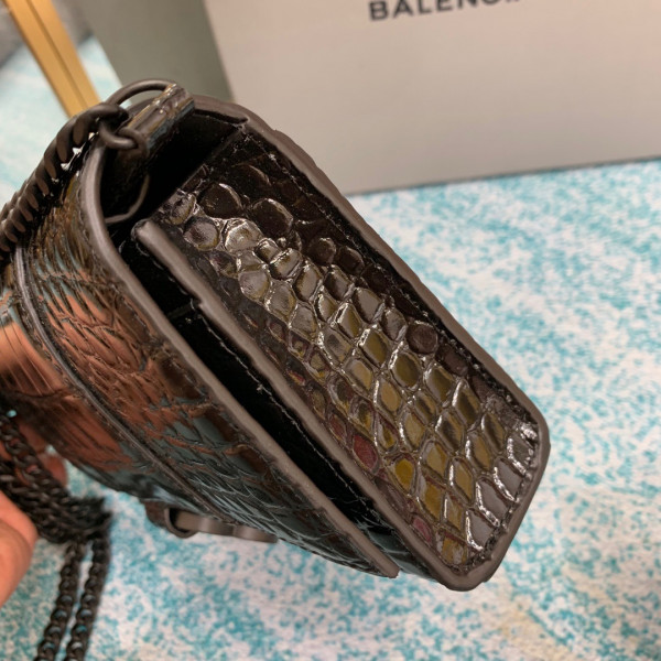 HOT SALE BALENCIAGA HOURGLASS WALLET ON CHAIN