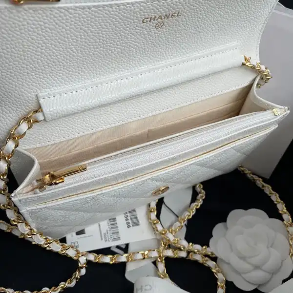 CHANEL CHAIN WALLET CAVIAR NEW EDITION