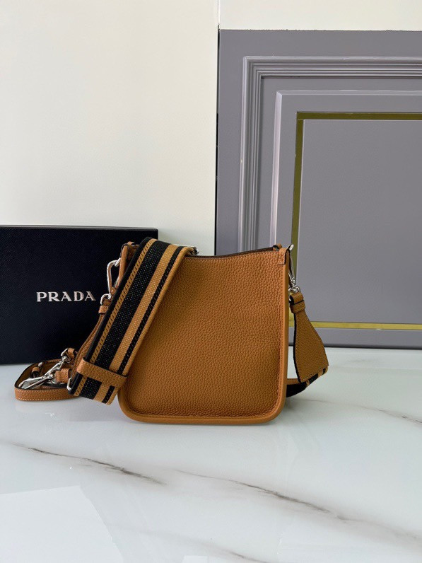 HOT SALE PRADA Leather mini shoulder bag