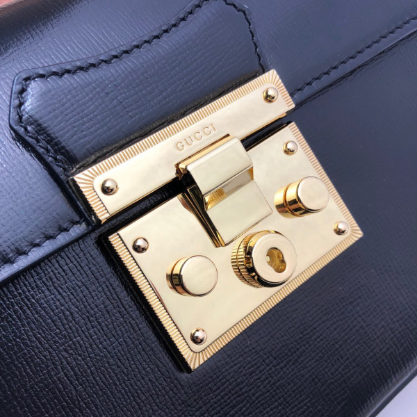 HOT SALE GUCCI Padlock GG small bamboo shoulder bag