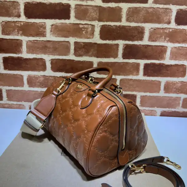 GUCCI GG matelassé leather top handle bag