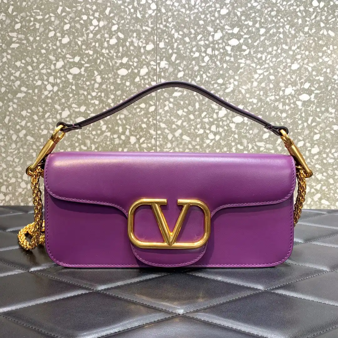 VALENTINO LOCÒ CALFSKIN SHOULDER BAG