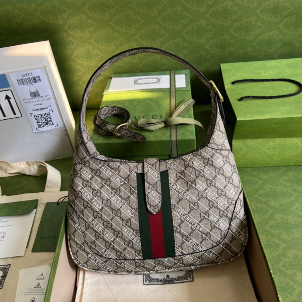 HOT SALE GUCCI X BALENCIAGA Jackie 1961 small shoulder bag