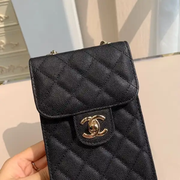 CHANEL PHONE HOLDER WITH CHAIN