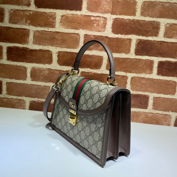 HOT SALE GUCCI Ophidia small top handle bag with Web