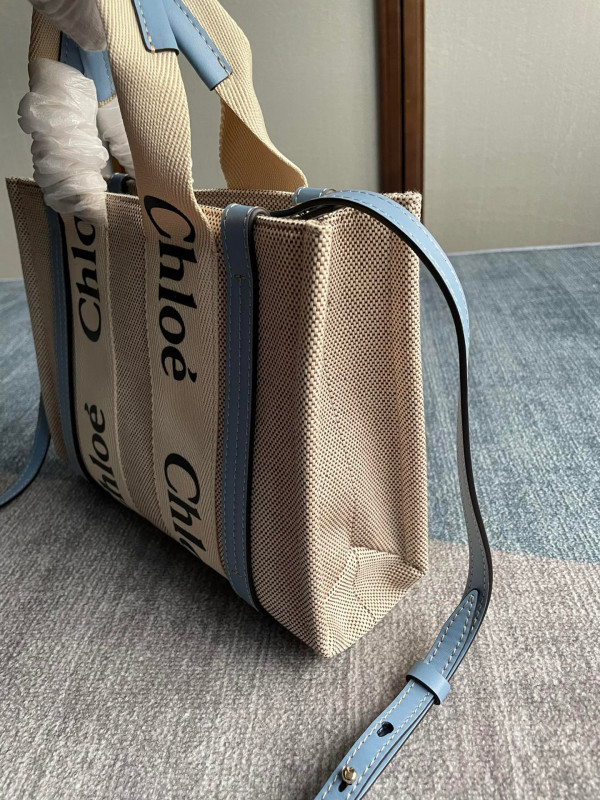 HOT SALE CHLOÉ SMALL WOODY TOTE BAG WITH STRAP