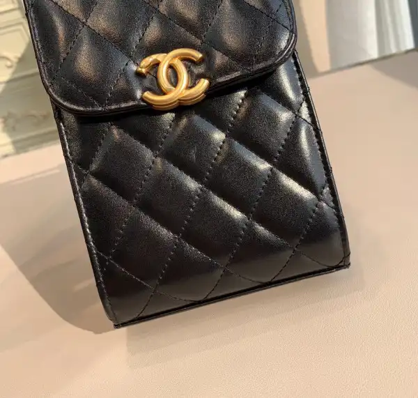 CHANEL PHONE HOLDER WITH CHAIN