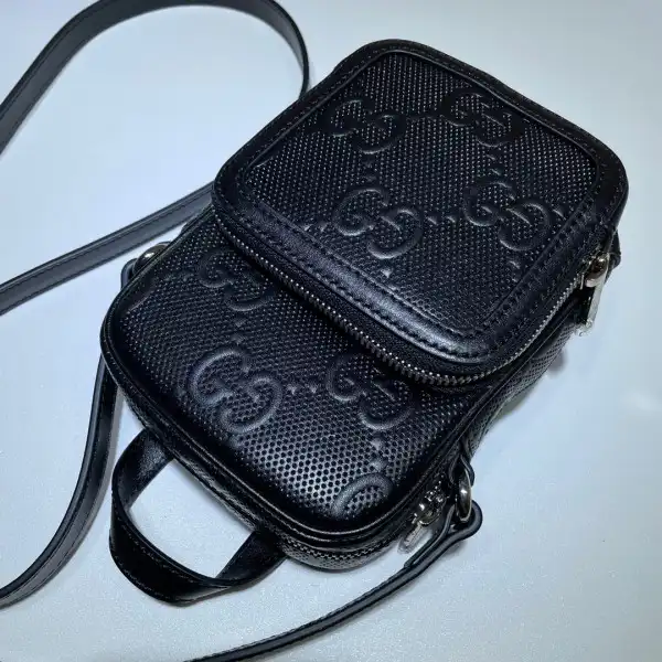 First Bag Ru GUCCI GG embossed mini bag