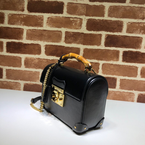 HOT SALE GUCCI Padlock GG small bamboo shoulder bag