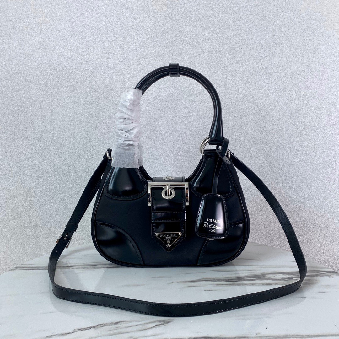 HOT SALE PRADA Moon padded nappa-leather bag