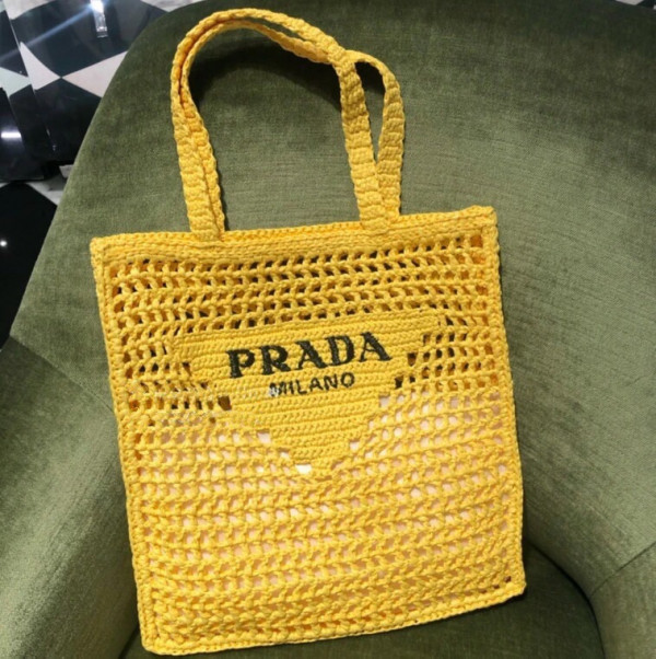 HOT SALE Prada Raffia tote bag