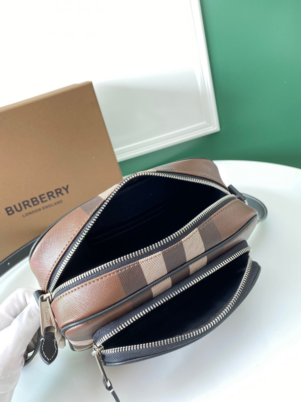 HOT SALE BURBERRY Check Crossbody Bag