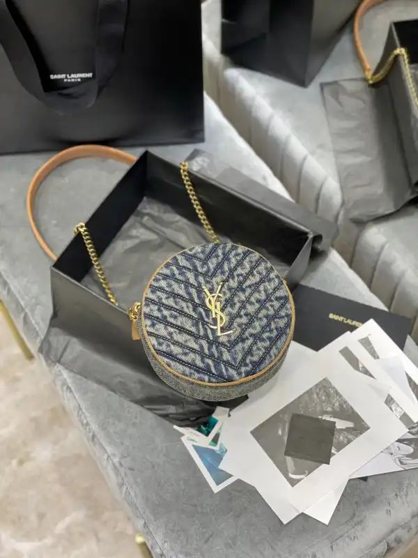 YSL VINYLE ROUND CAMERA BAG