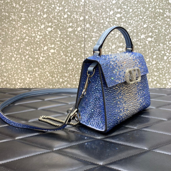 HOT SALE VALENTINO MINI VSLING HANDBAG WITH SPARKLING EMBROIDERY