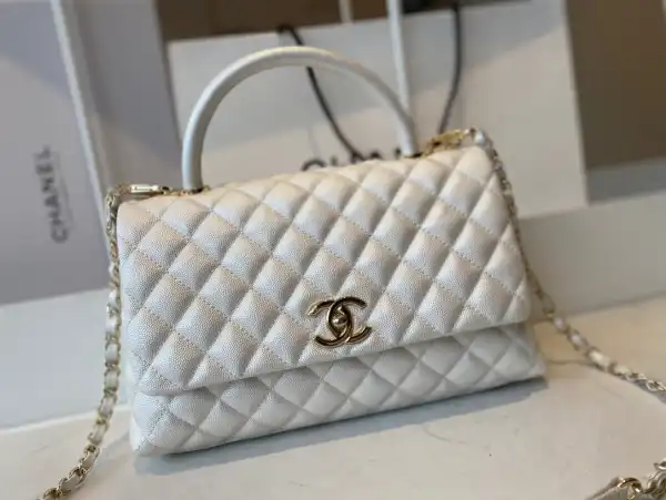 CHANEL LARGE FLAP BAG WITH TOP HANDLE