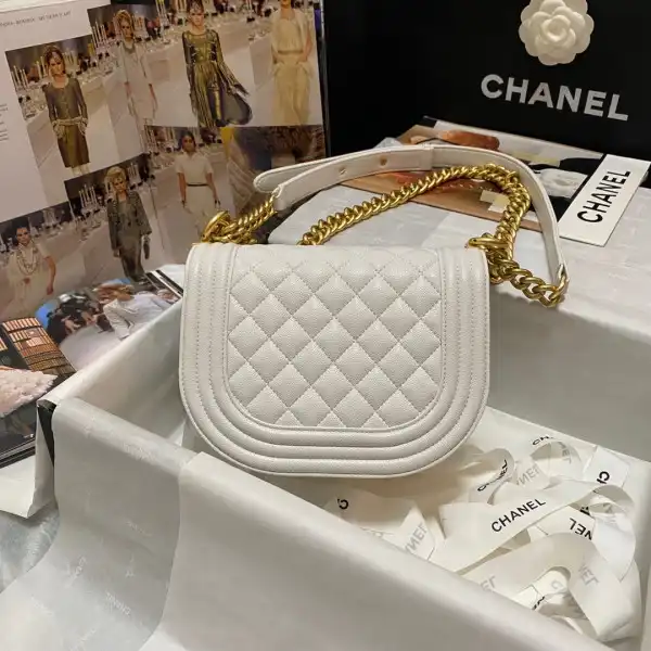 First Bag Ru CHANEL SMALL BOY MESSENGER BAG