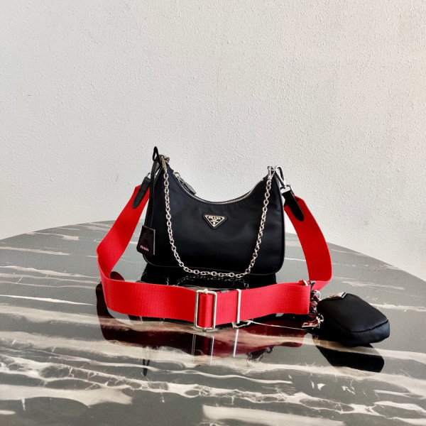 HOT SALE PRADA NYLON HOBO BAG