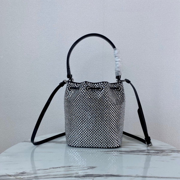 HOT SALE PRADA Satin mini-bag with crystals